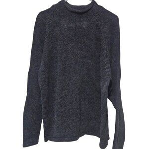 Vintage J Crew Oarsman Men Roll Neck Sweater M Cotton Linen Fishermans 90's